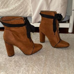 Tan booties
